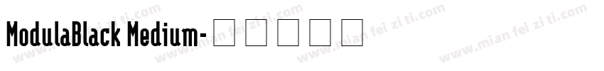 ModulaBlack Medium字体转换